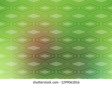 Light Green, Red vector texture with lines, rhombuses. Colorful decorative design in simple style with lines, rhombuses. Best design for your ad, poster, banner.