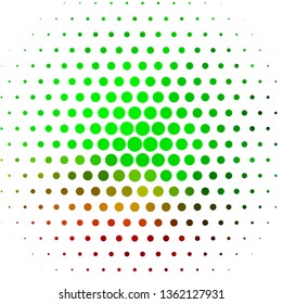 Light Green, Red vector texture with circles. Abstract colorful disks on simple gradient background. Design for your commercials.