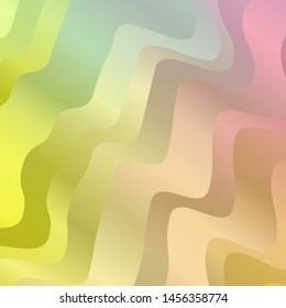 Light Green, Red vector texture with wry lines. Bright illustration with gradient circular arcs. Pattern for busines booklets, leaflets