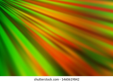 Light Green, Red vector texture with colored lines. Glitter abstract illustration with colored sticks. Pattern for ads, posters, banners.