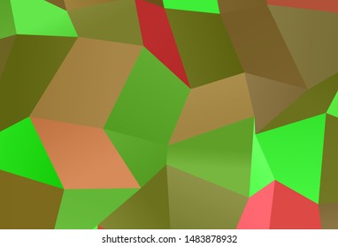 Light Green, Red vector texture in rectangular style. Rectangles on abstract background with colorful gradient. The template can be used as a background.