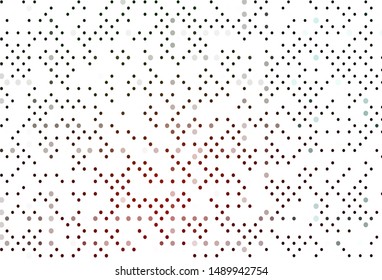 Light Green, Red vector texture with disks. Abstract illustration with colored bubbles in nature style. Pattern of water, rain drops.
