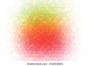 Light Green, Red vector texture with colorful hexagons. Glitter abstract illustration in hexagonal style. Pattern can be used for landing pages.