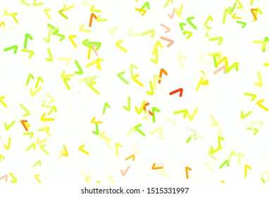 Light Green, Red vector texture with curved lines. Colorful abstract illustration with gradient lines. Brand new design for your ads, poster, banner.