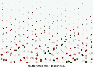Light Green, Red vector texture with rectangular style. Decorative design in abstract style with rectangles. Modern template for your promotion.