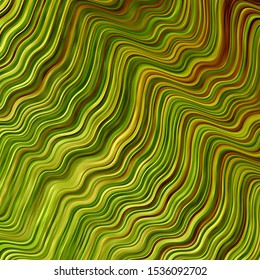 Light Green, Red vector texture with curves. Colorful abstract illustration with gradient curves. Best design for your posters, banners.