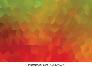 Light Green, Red vector texture with colorful hexagons. Design in abstract style with hexagons. Pattern can for your ad, booklets.
