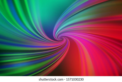 Light Green, Red vector texture with bent lines. Creative illustration in halftone style with gradient. A completely new template for your design.