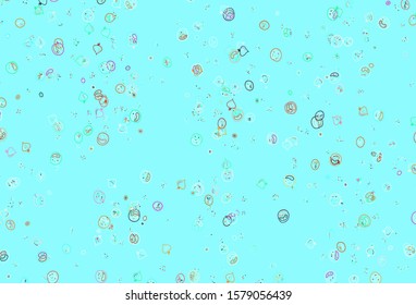 Light Green, Red vector texture with delicious snacks. Decorative illustration with food on abstract template. Pattern for ads of breakfast, lunch, dinner.