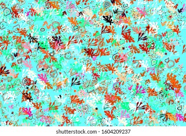 Light Green, Red vector texture with abstract forms. Illustration with colorful gradient shapes in abstract style. Background for a cell phone.