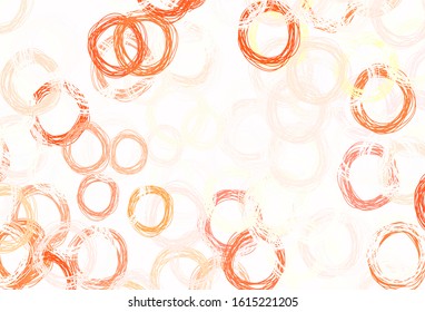 Light Green, Red vector texture with disks. Illustration with set of shining colorful abstract circles. Design for your business advert.