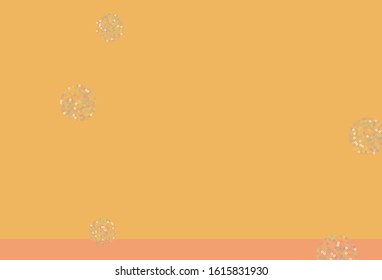 Light Green, Red vector texture with disks. Illustration with set of shining colorful abstract circles. Design for your business advert.