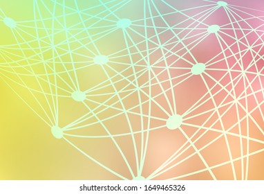 Light Green, Red vector texture with artificial intelligence concept. Shining colorful illustration with real structure of AI. Template for ads of intellect, innovations.