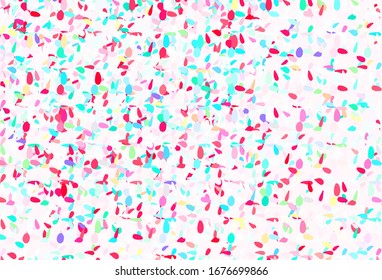 Light Green, Red vector texture with disks. Beautiful colored illustration with blurred circles in nature style. Pattern for textures of wallpapers.