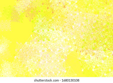 Light Green, Red vector texture with artificial intelligence concept. Shining illustration with AI shapes on abstract template. Pattern for science, futuristic designs.
