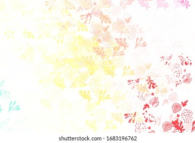Light Green, Red vector texture with abstract forms. Colorful chaotic forms with gradient in modern style. Elegant design for wallpapers.