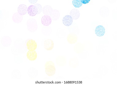 Light Green, Red vector texture with disks. Modern abstract illustration with colorful water drops. Design for poster, banner of websites.