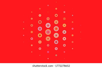 Light Green, Red vector texture with disks. Illustration with set of shining colorful abstract circles. Pattern for beautiful websites.