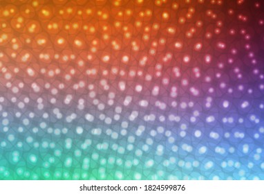 Light Green, Red vector texture with disks. Glitter abstract illustration with blurred drops of rain. Pattern for textures of wallpapers.