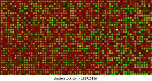 Light Green, Red vector texture with disks. Modern abstract illustration with colorful circle shapes. Pattern for websites.