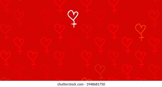Light Green, Red vector texture with women rights symbols. Simple design in abstract style with women rights activism. Elegant design for wallpapers.