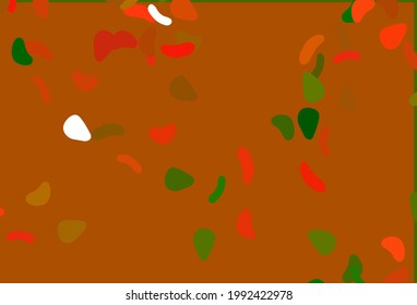 Light Green, Red vector texture with random forms. Colorful chaotic forms with gradient in modern style. Best smart design for your business.