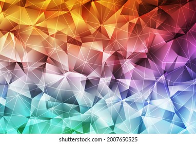 Light Green, Red vector texture with triangular style. Abstract gradient illustration with triangles. Elegant design for wallpapers.