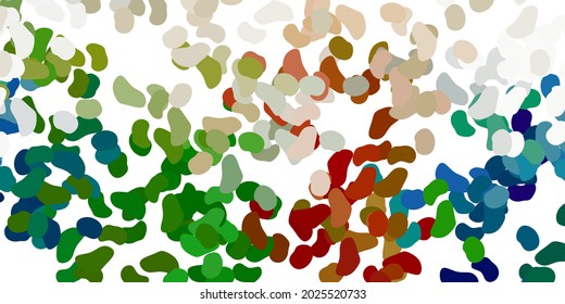 Light green, red vector texture with memphis shapes. Modern abstract illustration with gradient random forms. Elegant design for wallpaper set.