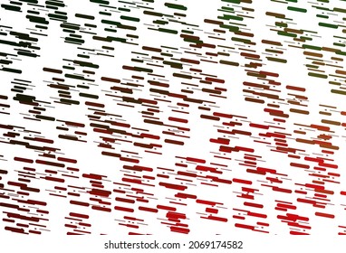 Light Green, Red vector texture with colorful lines. Shining colored illustration with narrow lines. Pattern for ads, posters, banners.