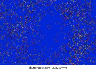 Light Green, Red vector texture with disks. Glitter abstract illustration with blurred drops of rain. Pattern for ads, leaflets.