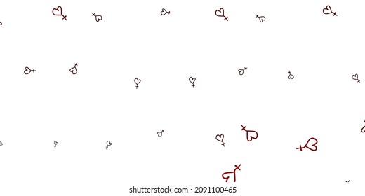 Light Green, Red vector texture with women's rights symbols. Illustration with signs of women's strength and power. Simple design for your web site.