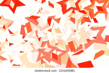 Light Green, Red vector texture with beautiful stars. Shining colored illustration with stars. Pattern for futuristic ad, booklets.