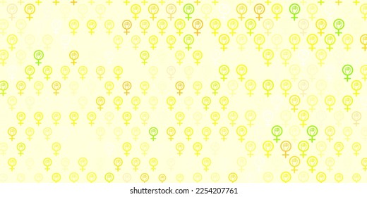Light Green, Red vector texture with women rights symbols. Simple design in abstract style with women rights activism. Simple design for your web site.