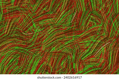 Light Green, Red vector texture with bent lines. A shining illustration, which consists of curved lines. Business design for posters, banners.