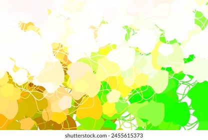 Light Green, Red vector texture with abstract forms. Decorative design in abstract style with random forms. Elegant design for wallpapers.