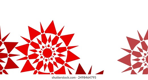 Light green, red vector texture with bright snowflakes. Colorful abstract illustration with snowflakes. Xmas design for business.