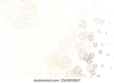 Verde claro, textura vetorial vermelho com discos, linhas. Ilustração com conjunto de círculos abstratos brilhantes coloridos, linhas. Design para cartaz, banner de sites.