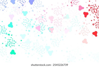Verde claro, textura de Vector rojo con formas abstractas. Ilustración abstracta moderna con formas aleatorias coloridas. Diseño simple para su Sitio web.