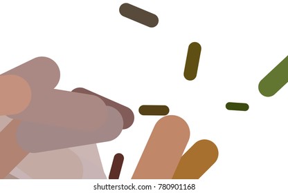 Light Green, Red vector texture with colored capsules. Blurred decorative design in simple style with lines. Best design for your ad, poster, banner.