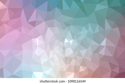 Light Green, Red vector triangle mosaic cover. Triangular geometric sample with gradient.  New template for your brand book.