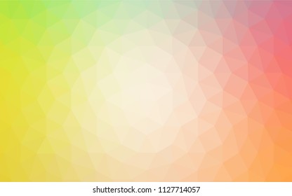 Light Green, Red vector triangle mosaic template. Elegant bright polygonal illustration with gradient. Polygonal design for your web site.