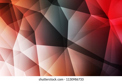 Light Green, Red vector triangle mosaic texture. Triangular geometric sample with gradient.  Triangular pattern for your design.