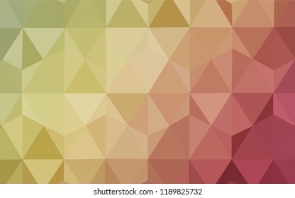 Light Green, Red vector triangle mosaic texture. Triangular geometric sample with gradient.  Completely new template for your banner.