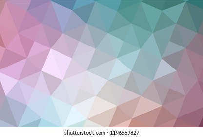 Light Green, Red vector triangle mosaic texture. Creative illustration in halftone style with gradient. A new texture for your design.