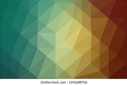 Light Green, Red vector triangle mosaic template. A completely new color illustration in a vague style. Template for a cell phone background.