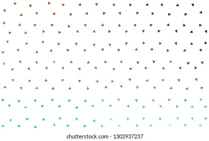 Light Green, Red vector  triangle mosaic template. Geometric illustration in Origami style with gradient.  New template for your brand book.