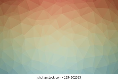 Light Green, Red vector triangle mosaic template. Brand new colorful illustration in with gradient. Elegant pattern for a brand book.