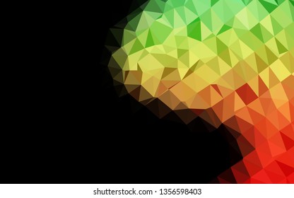Light Green, Red vector triangle mosaic template. Colorful illustration in abstract style with gradient. Brand new design for your business.