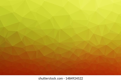 Light Green, Red vector triangle mosaic texture. A vague abstract illustration with gradient. New texture for your design.