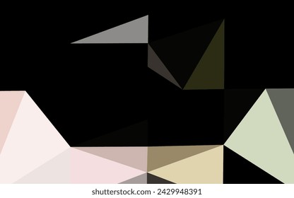 Light Green, Red vector triangle mosaic texture. Creative illustration in halftone style with gradient. Polygonal design for your web site.